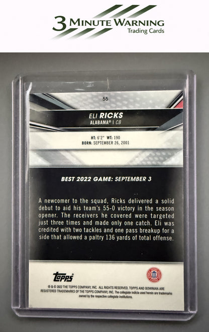 2022-23 Bowman's Best University #55 Eli Ricks