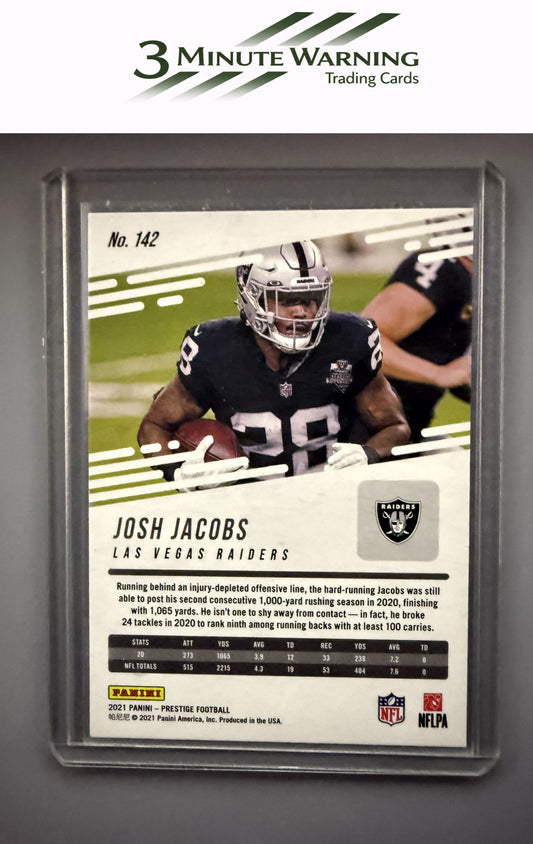 2021 Panini Prestige #142 Josh Jacobs Xtra Points Sunburst
