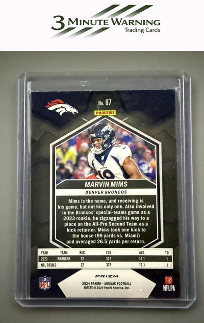2024 Panini Mosaic #67 Marvin Mims Mosaic Camo Red