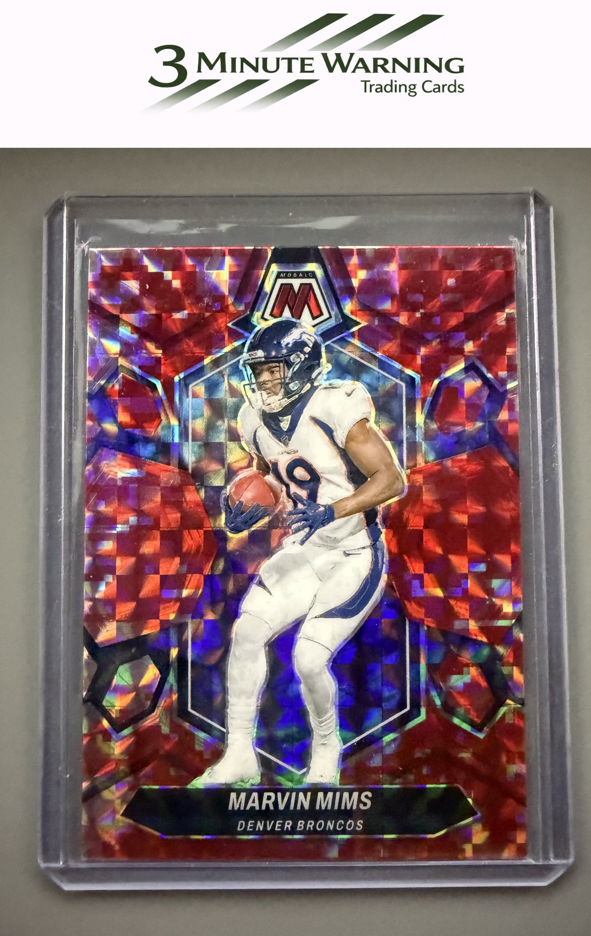 2024 Panini Mosaic #67 Marvin Mims Mosaic Camo Red