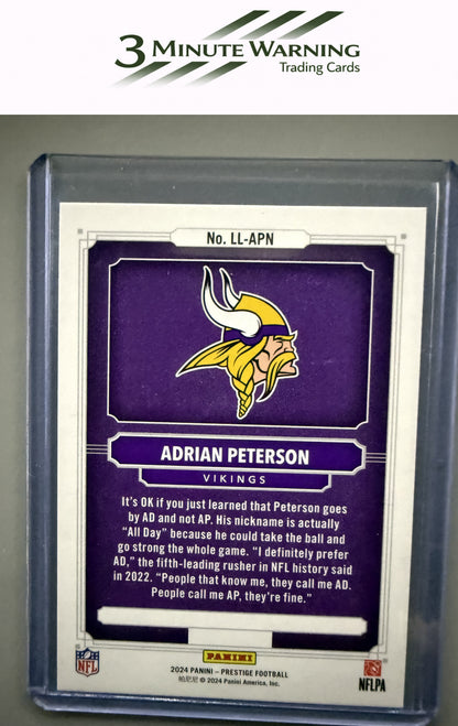 2024 Panini Prestige #LL-APN Adrian Peterson Living Legends