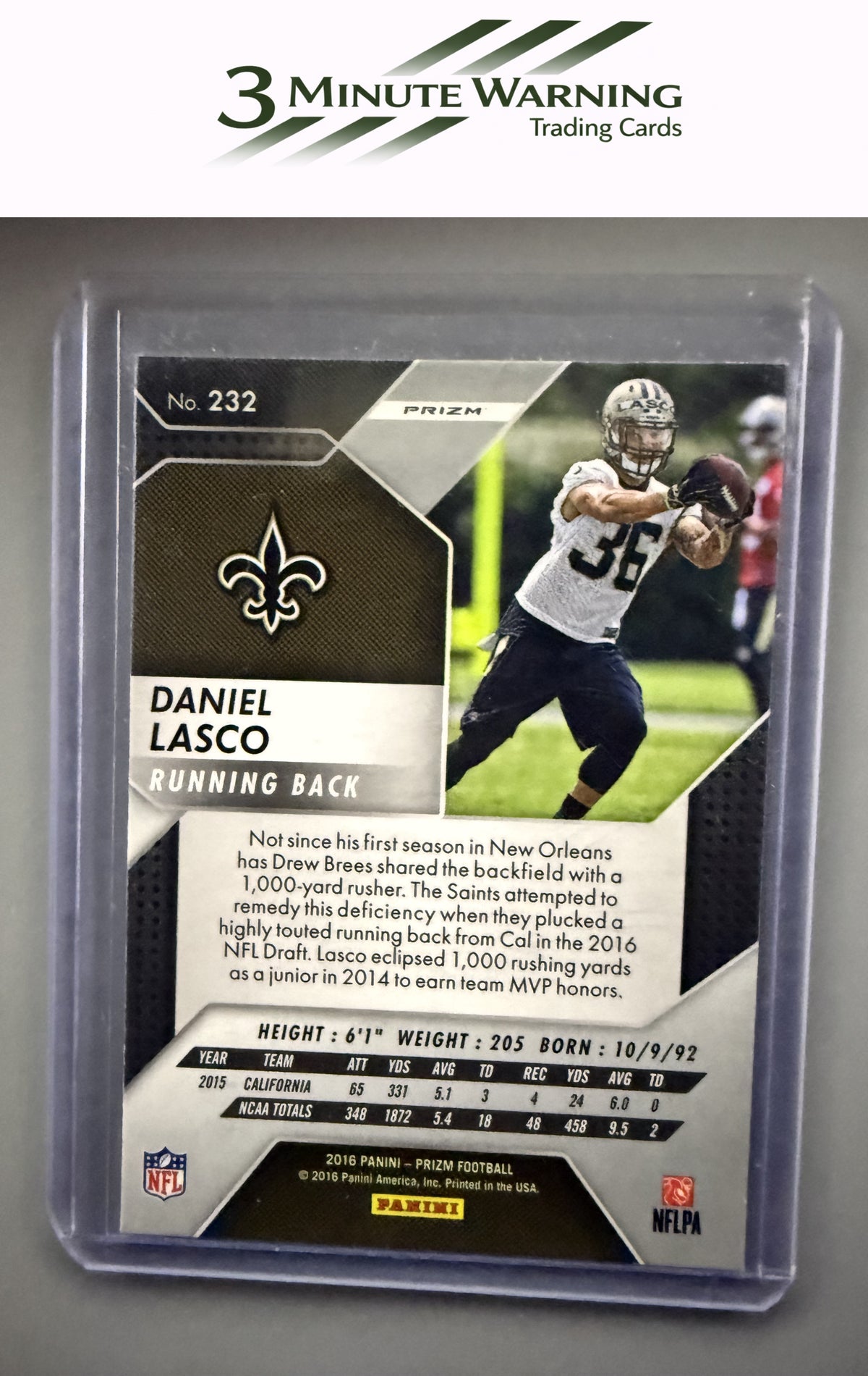 2016 Panini Prizm #232 Daniel Lasco Prizm