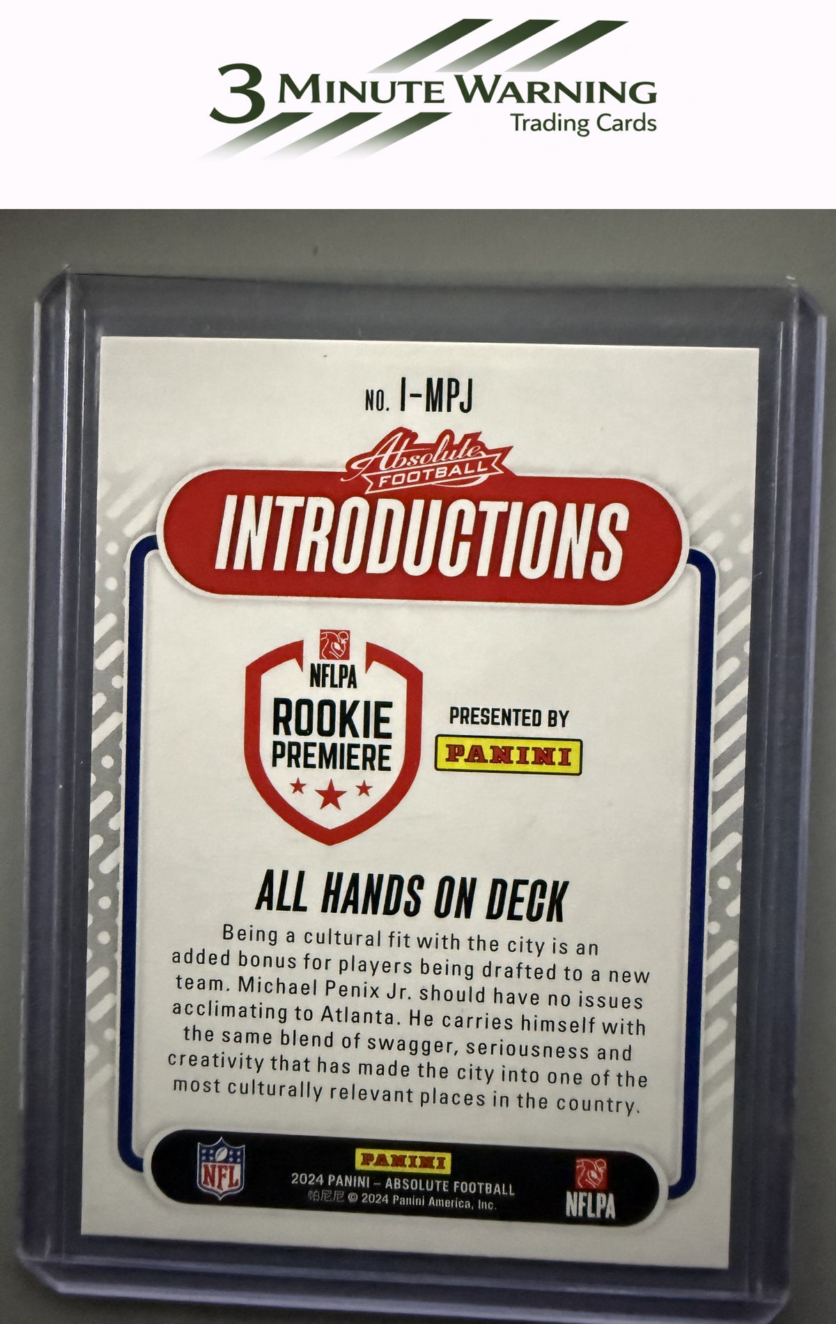 2024 Panini Absolute #I-MPJ Michael Penix Jr. Introductions