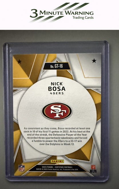 2023 Panini Certified #GT-16 Nick Bosa Gold Team