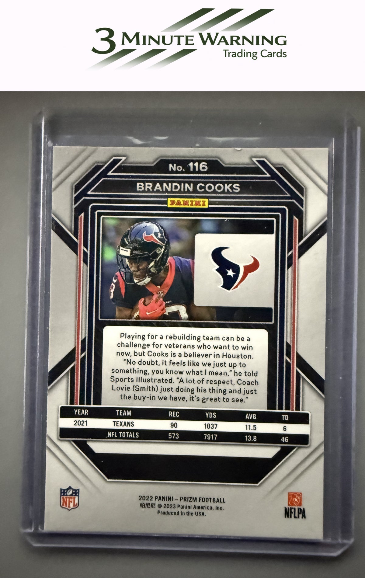 2022 Panini Prizm #116 Brandin Cooks