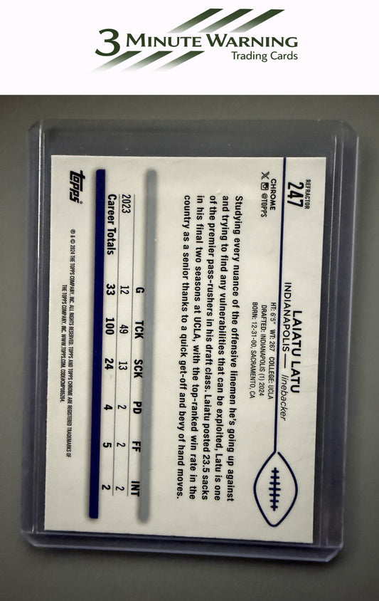 2024 Topps Chrome #247 Laiatu Latu Refractor