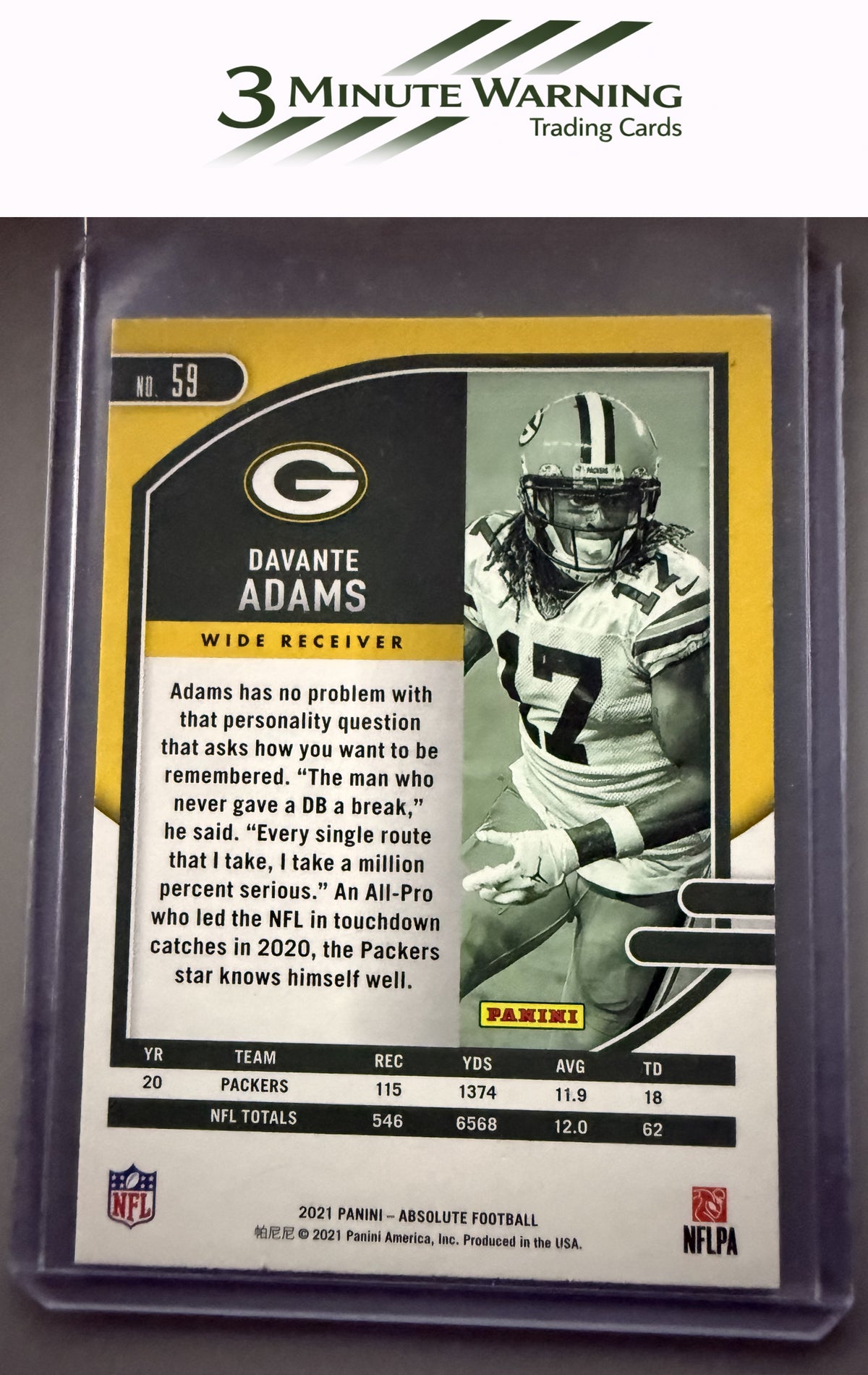 2021 Panini Absolute #59 Davante Adams