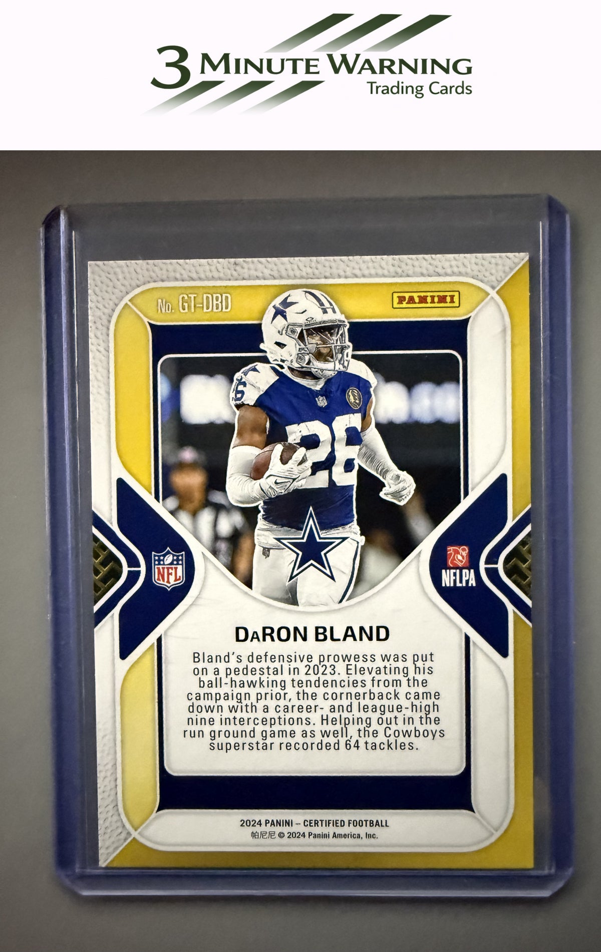 2024 Panini Certified #GT-DBD DaRon Bland Gold Team