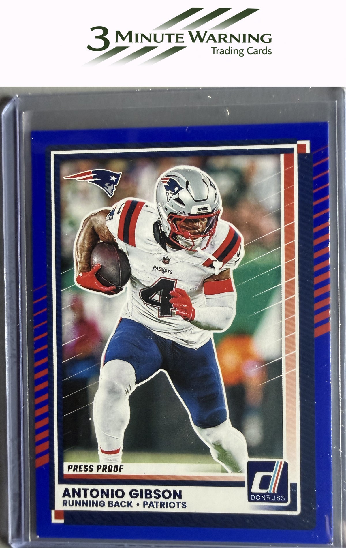 2025 Donruss #129 Antonio Gibson Press Proofs Blue