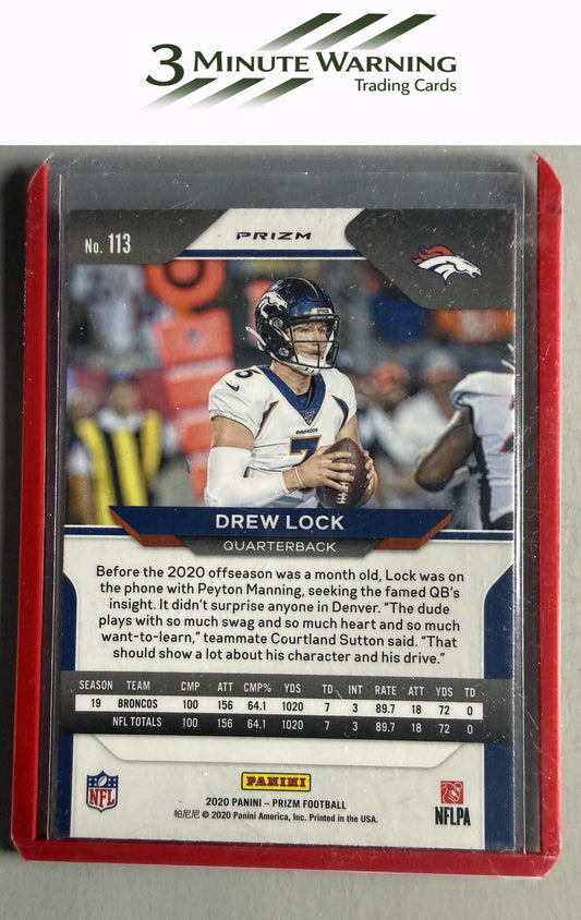 2020 Panini Prizm #113 Drew Lock Prizm Red White and Blue