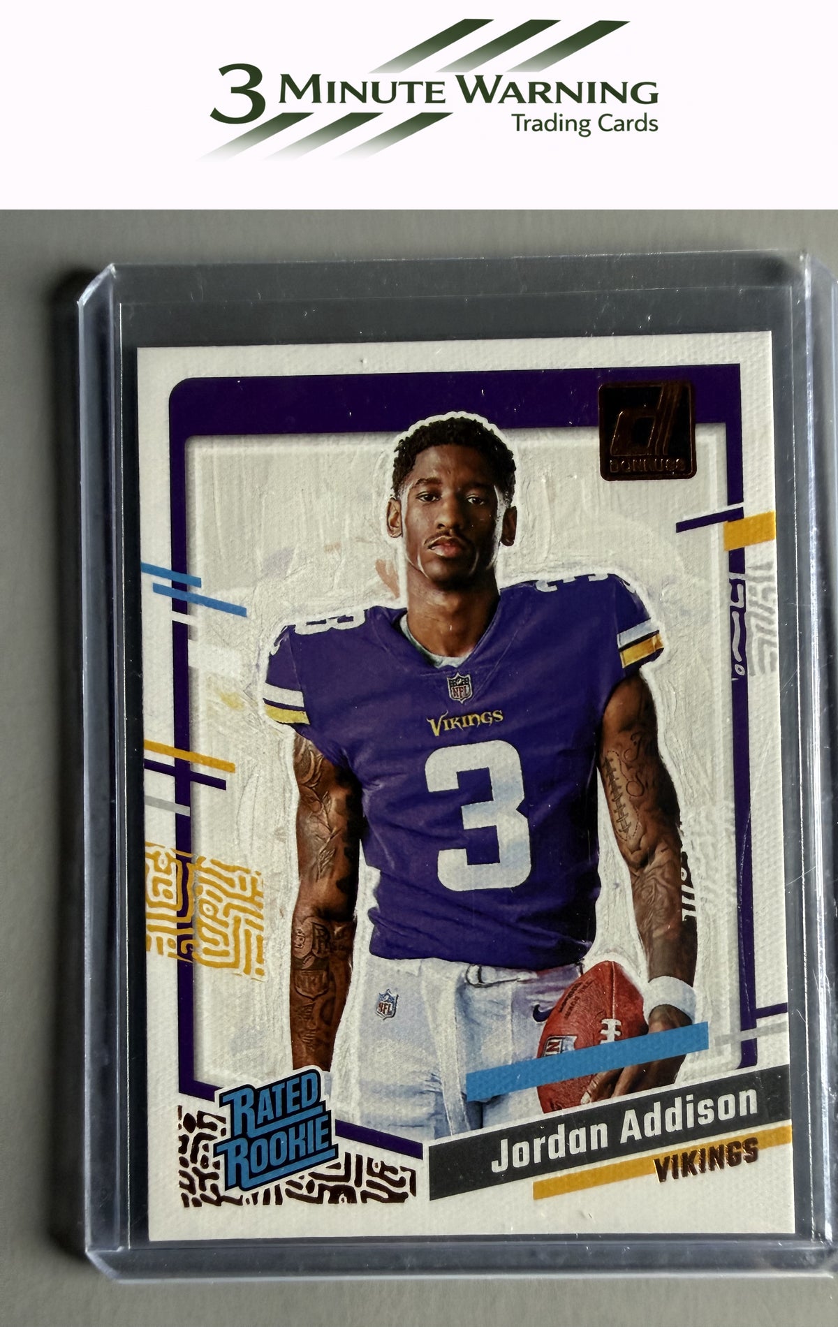 2023 Donruss #10 Jordan Addison Rated Rookie Portrait