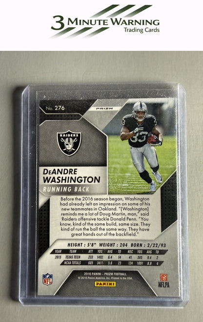 2016 Panini Prizm #276 DeAndre Washington Prizm