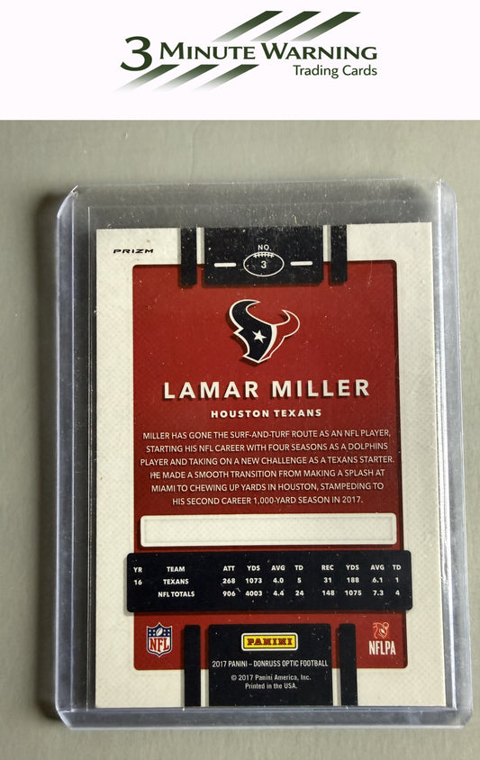 2017 Donruss Optic #3 Lamar Miller Holo