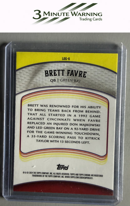 2024 Topps Chrome #LOG-6 Brett Favre Legends of the Gridiron