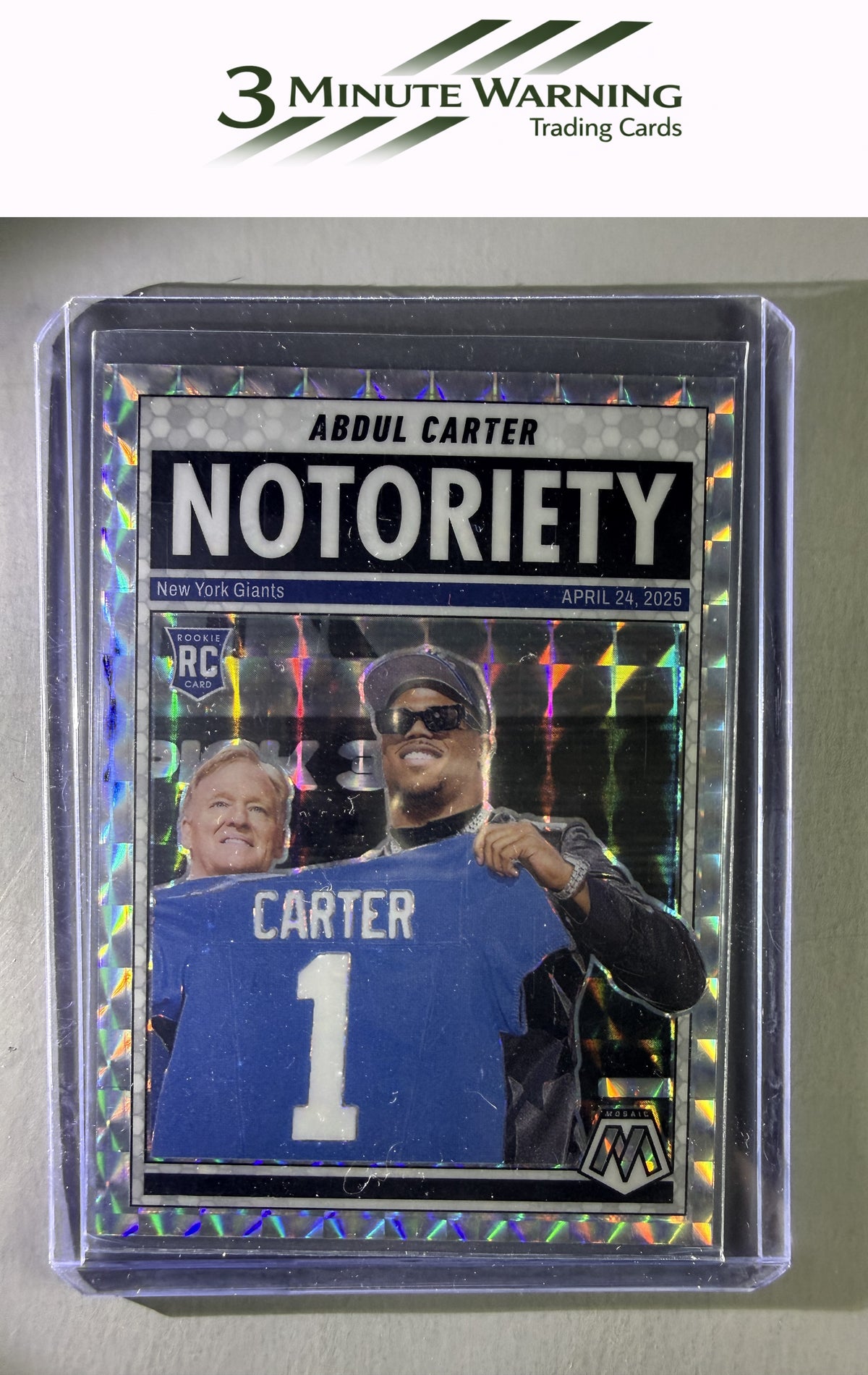 2025 Panini Mosaic #14 Abdul Carter Notoriety Mosaic