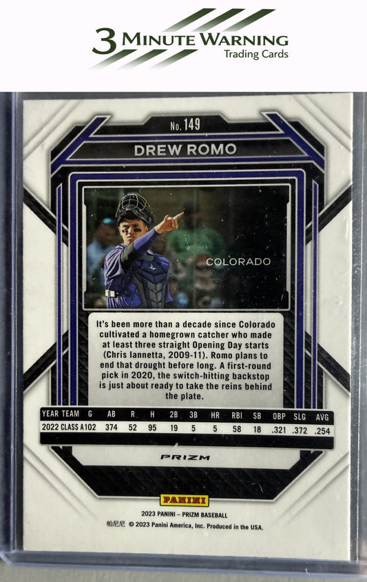 2023 Panini Prizm #149 Drew Romo Blue Ice Prizm