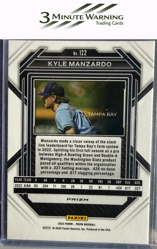 2023 Panini Prizm #122 Kyle Manzardo Blue Ice Prizm