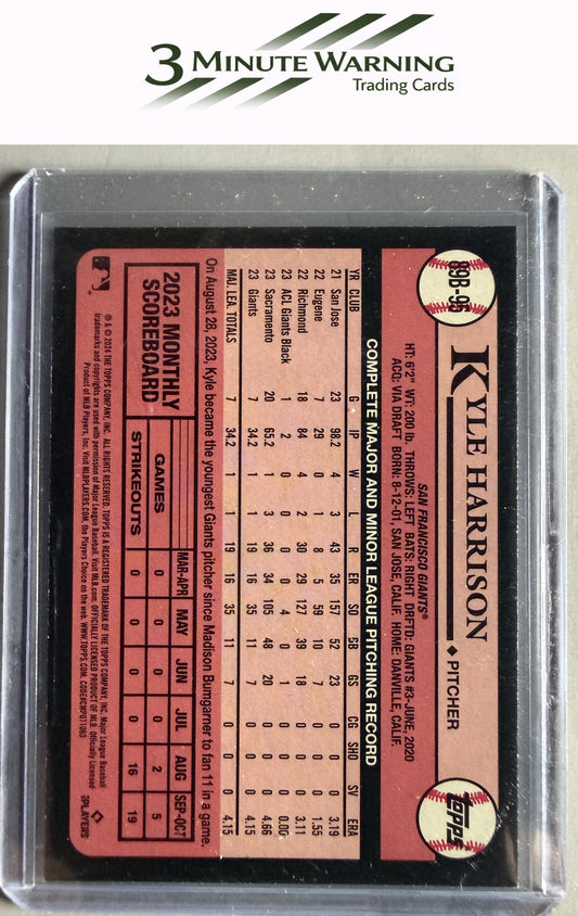 2024 Topps #89B-95 Kyle Harrison 1989 Topps Baseball 35th Anniversary