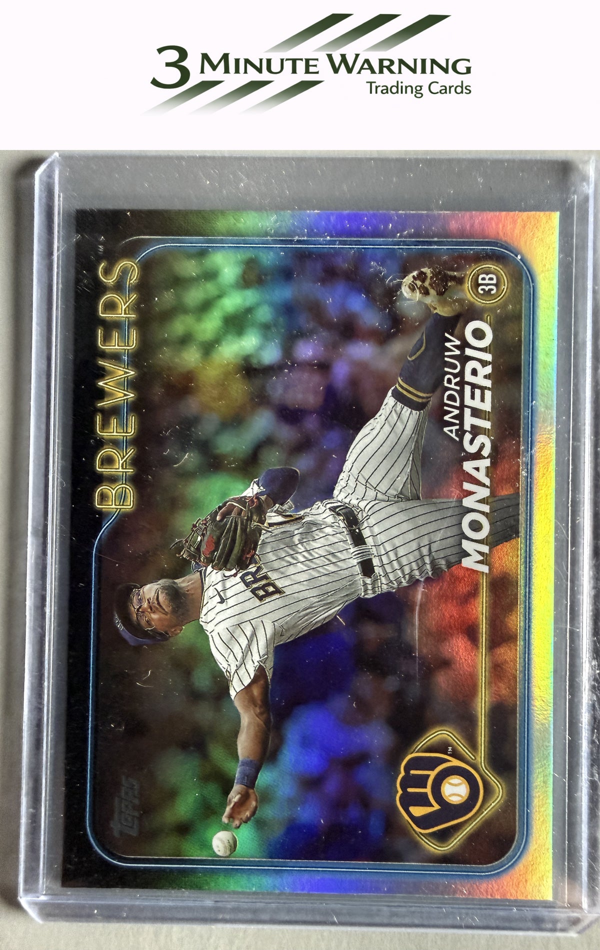 2024 Topps #240 Andruw Monasterio Rainbow Foil