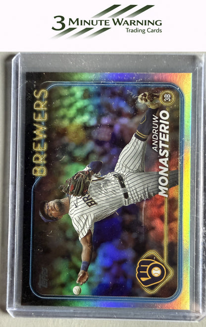 2024 Topps #240 Andruw Monasterio Rainbow Foil