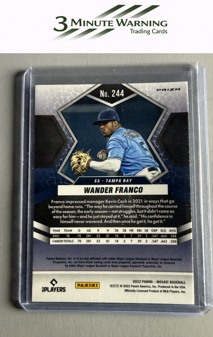 2022 Panini Mosaic #244 Wander Franco Blue Camo Mosaic