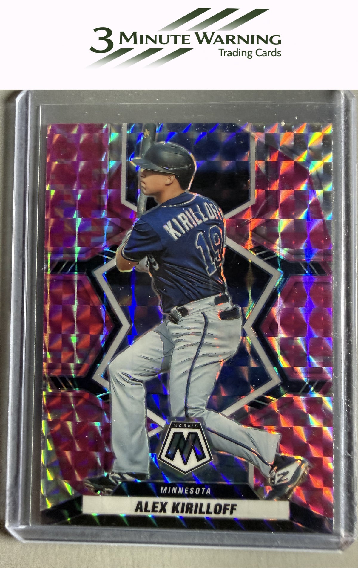 2022 Panini Mosaic #85 Alex Kirilloff Pink Camo Mosaic