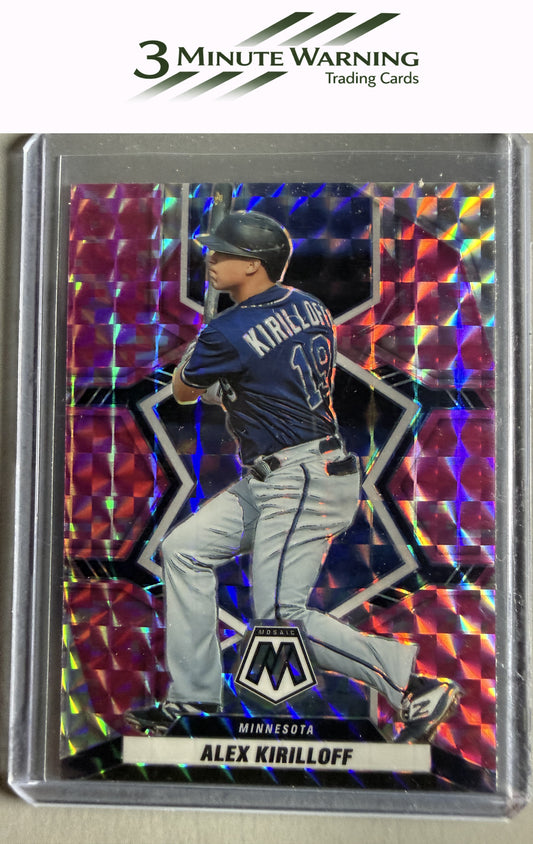 2022 Panini Mosaic #85 Alex Kirilloff Pink Camo Mosaic