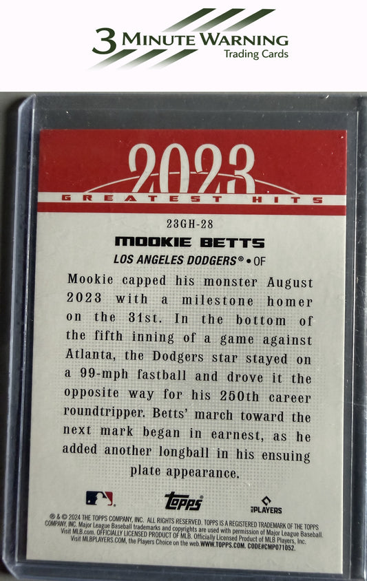 2024 Topps #23GH-28 Mookie Betts 2023 Greatest Hits