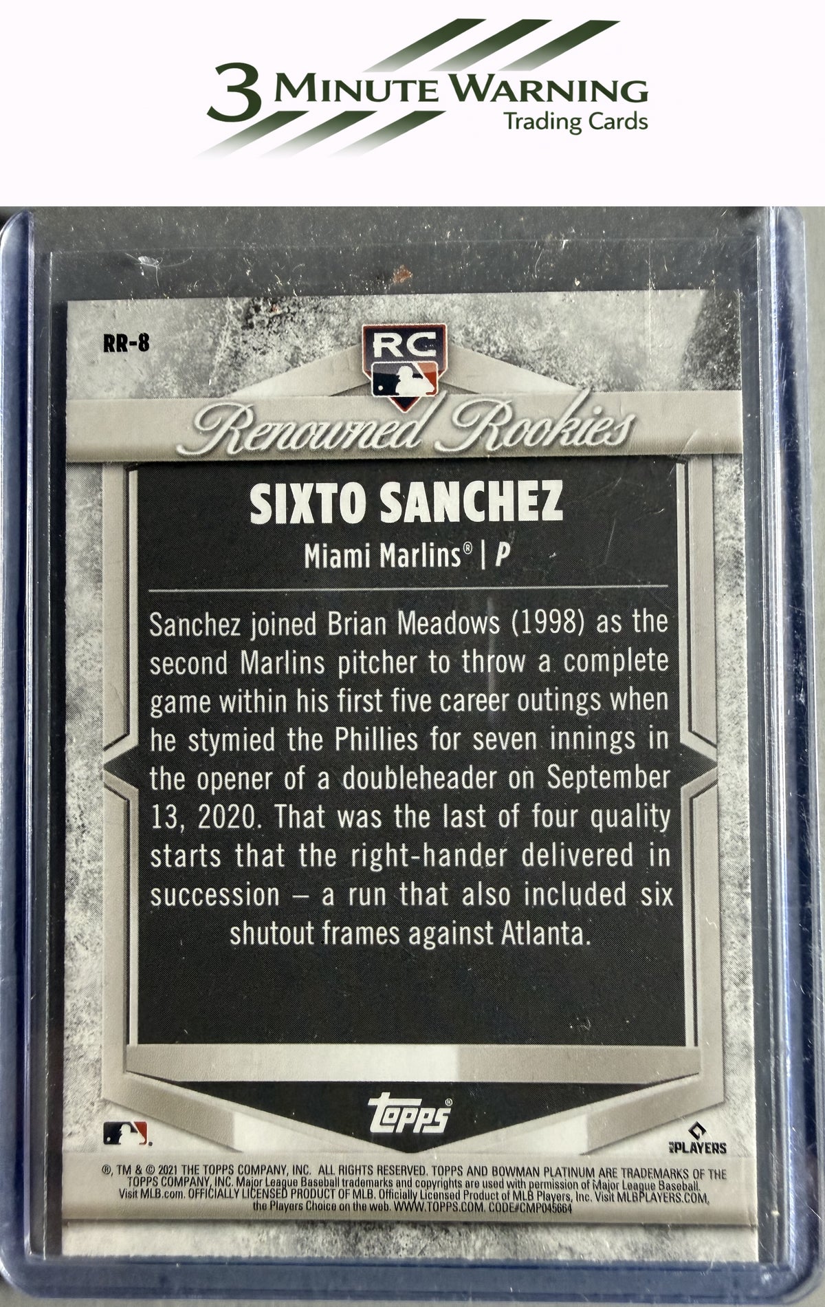 2021 Bowman Platinum #RR-8 Sixto Sanchez Renowned Rookies
