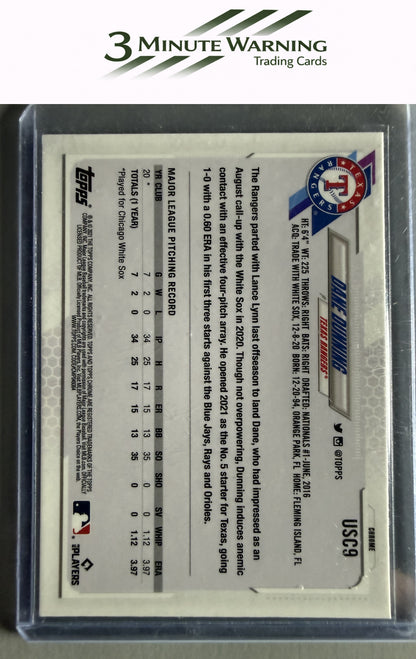 2021 Topps Chrome Update #USC9 Dane Dunning Purple Refractor