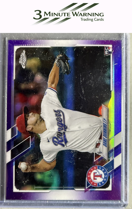 2021 Topps Chrome Update #USC9 Dane Dunning Purple Refractor
