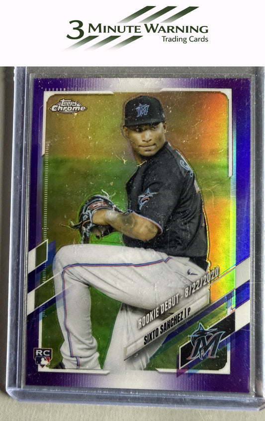 2021 Topps Chrome Update #USC90 Sixto Sanchez Purple Refractor