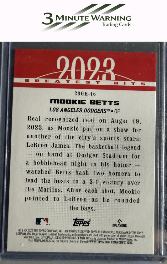 2024 Topps #23GH-16 Mookie Betts 2023 Greatest Hits