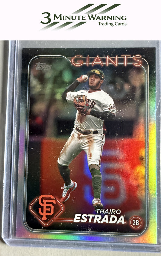 2024 Topps #290 Thairo Estrada Rainbow Foil