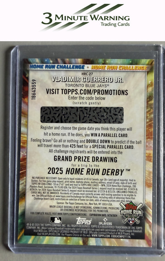 2024 Topps #HRC-27 Vladimir Guerrero Jr. Home Run Challenge (Series One)