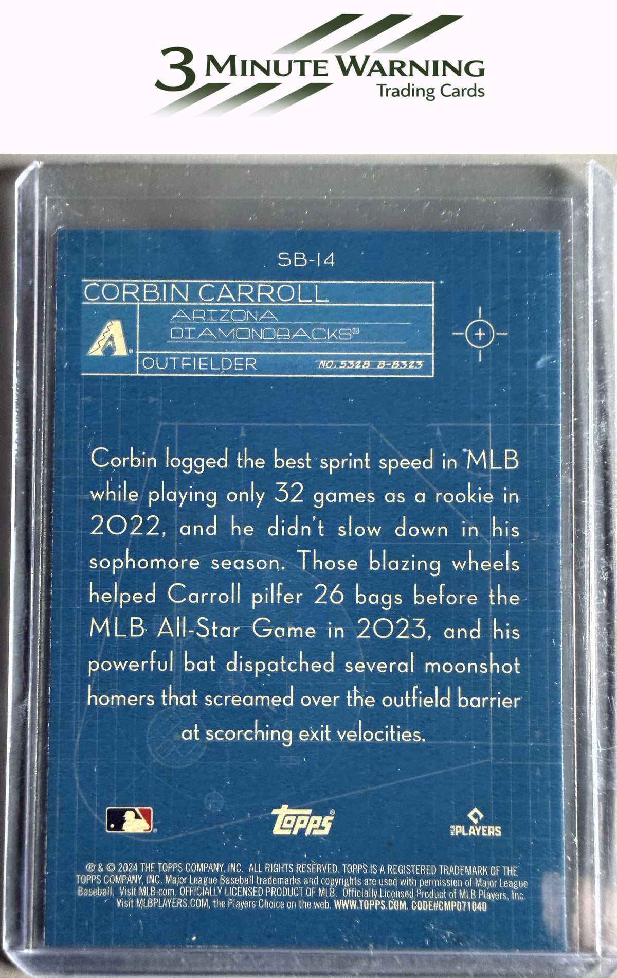 2024 Topps #SB-14 Corbin Carroll Superstar Blueprint Blue
