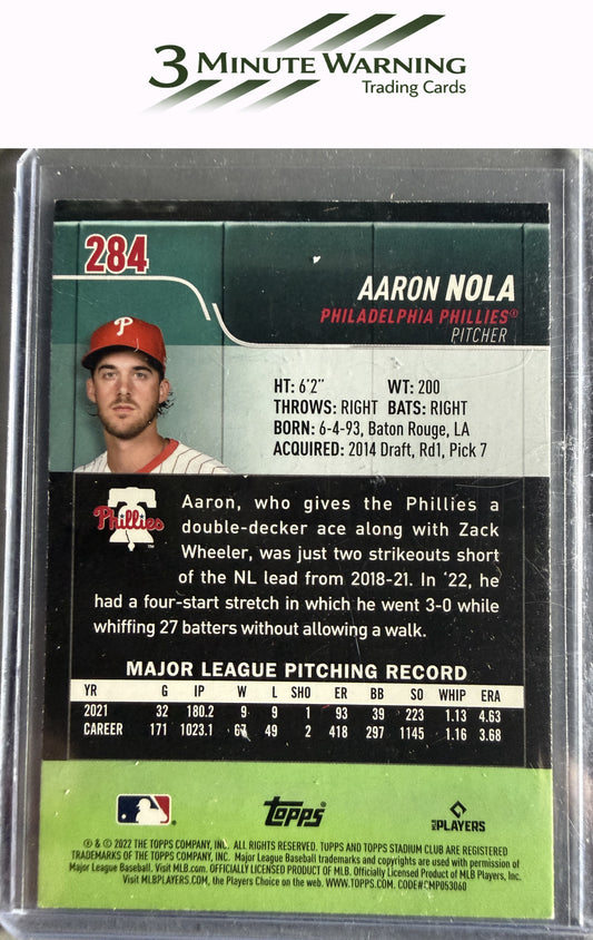 2022 Stadium Club Chrome #284 Aaron Nola Refractor