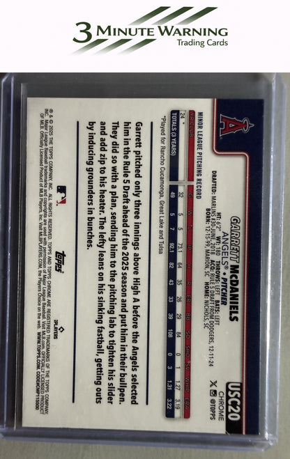 2025 Topps Chrome Update #USC20 Garrett McDaniels