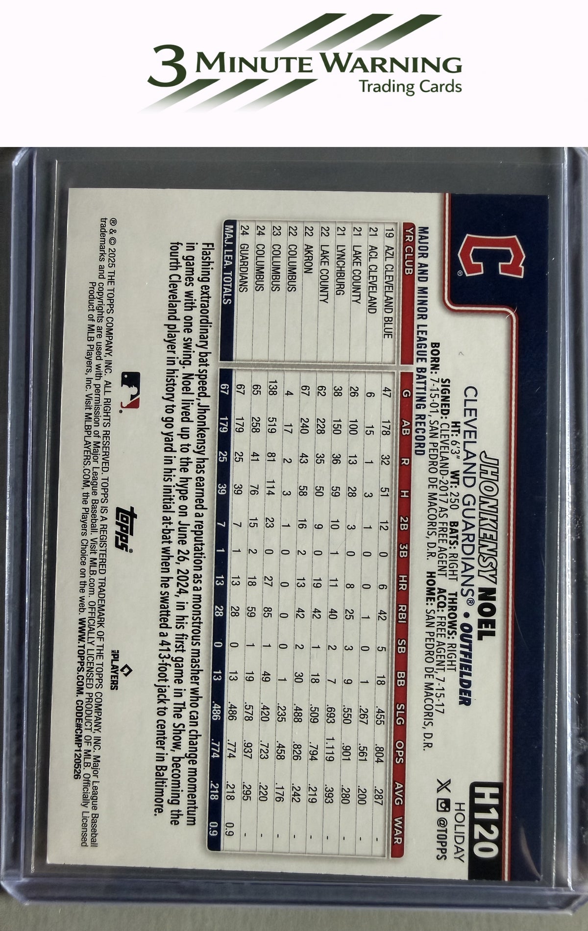 2025 Topps Holiday #H120 Jhonkensy Noel