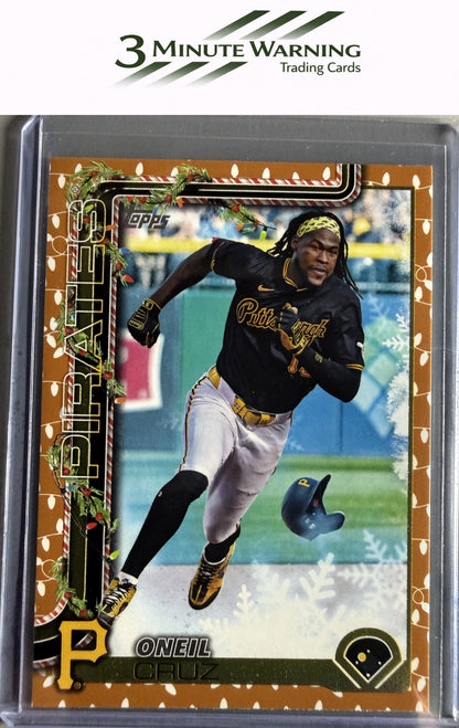 2025 Topps Holiday #H73 Oneil Cruz Gold Holiday Lights