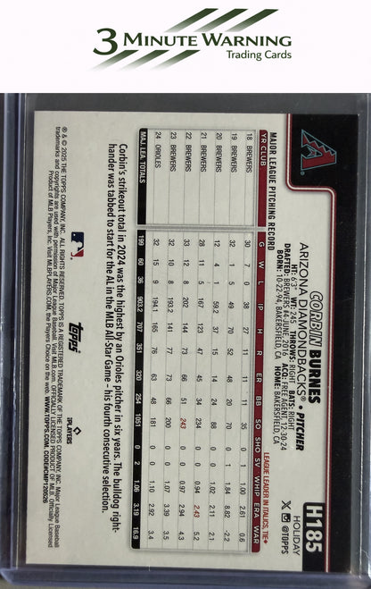 2025 Topps Holiday #H185 Corbin Burnes