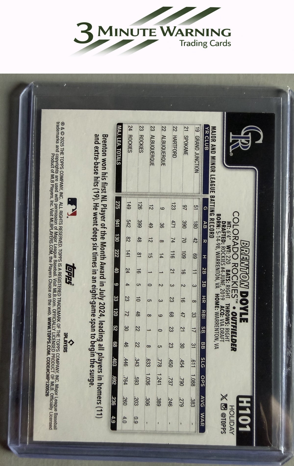 2025 Topps Holiday #H101b Brenton Doyle