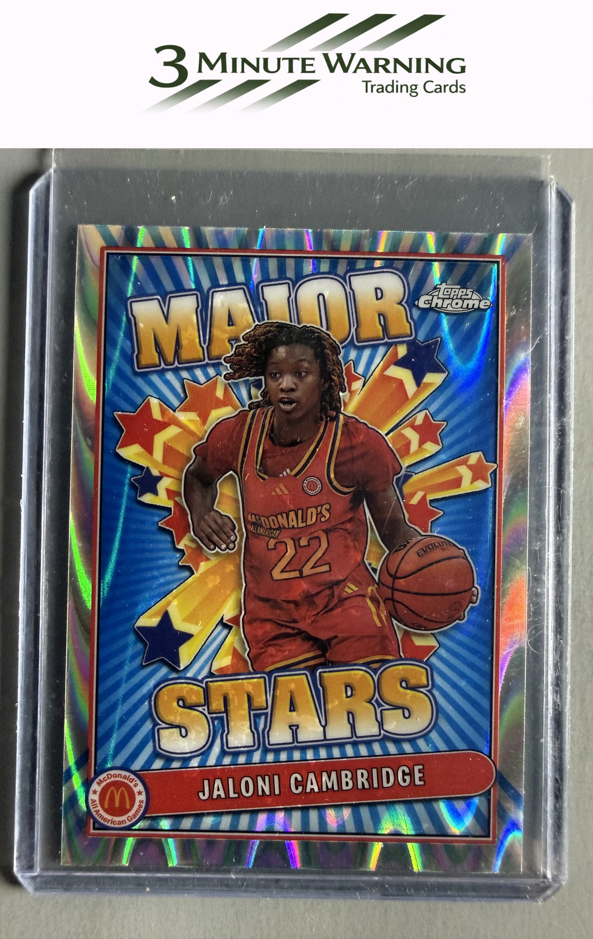 2024 Chrome McDonald's #SES-JAC Jaloni Cambridge Blue RayWave Refractor