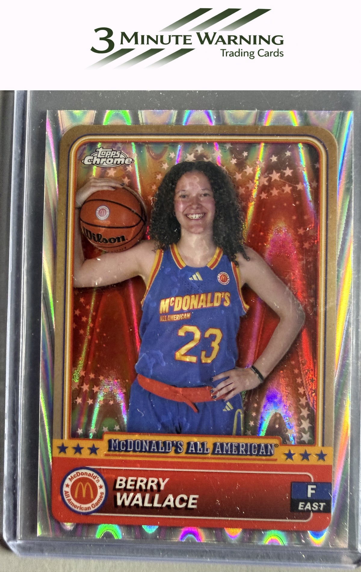 2024 Topps Chrome McDonald's All-American #62 Berry Wallace RayWave Refractor