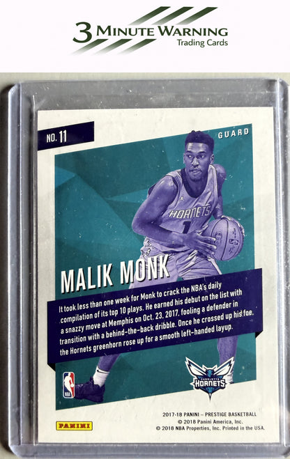 2017-18 Panini Prestige #11 Malik Monk Micro Etch Rookies Red
