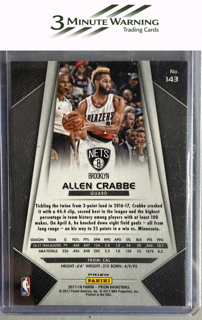 2017-18 Panini Prizm #143 Allen Crabbe Prizm Ruby Wave