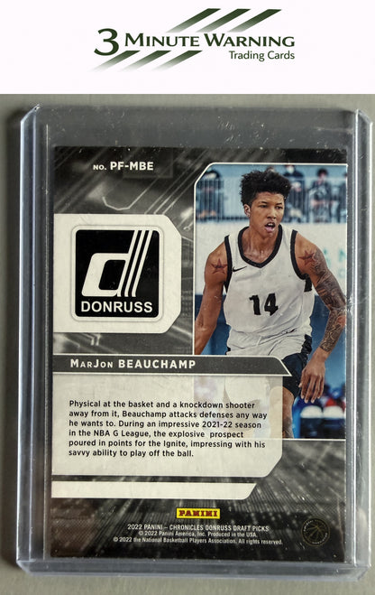 2022 Panini Chronicles Draft Picks #PF-MBE MarJon Beauchamp Power Formulas
