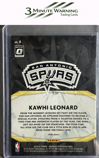 2020-21 Donruss Optic #6 Kawhi Leonard Winner Stays