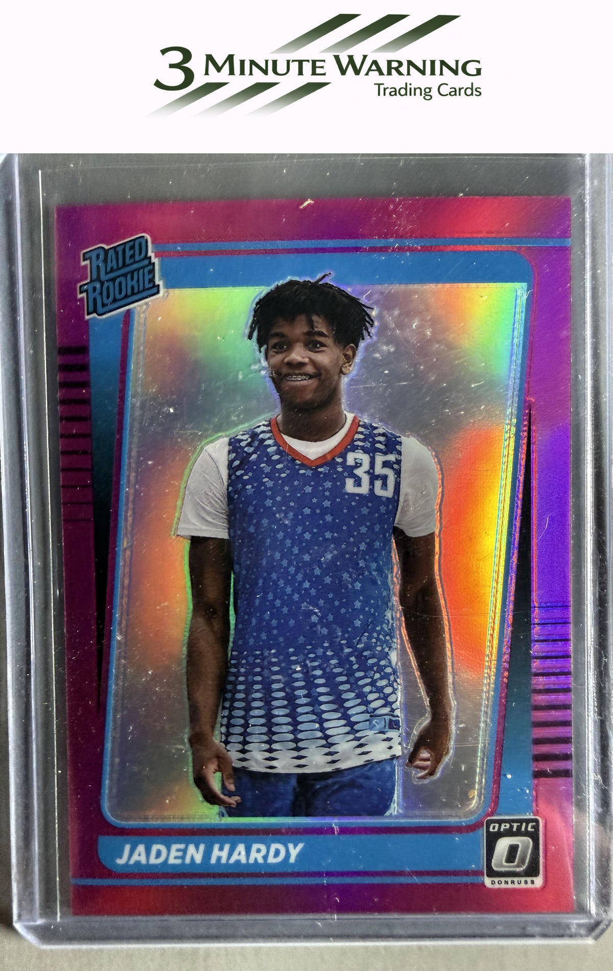 2022 Chronicles Draft Picks #11 Jaden Hardy Donruss Optic Rated Rookie Pink