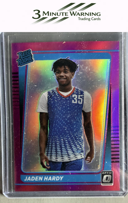 2022 Chronicles Draft Picks #11 Jaden Hardy Donruss Optic Rated Rookie Pink